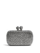 Matchesfashion.com Alexander Mcqueen - Queen And King Crystal Embellished Clutch - Womens - Black Silver