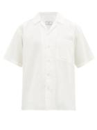 Matchesfashion.com Ami - Cuban Collar Poplin Shirt - Mens - White