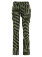 Matchesfashion.com Perfect Moment - Star Dazzle Striped Soft-shell Ski Trousers - Womens - Black Green