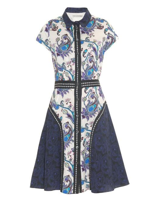 Mary Katrantzou Dunlop Point-collar Printed Dress