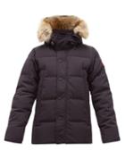 Matchesfashion.com Canada Goose - Wyndham Quilted Down Hooded Parka - Mens - Navy