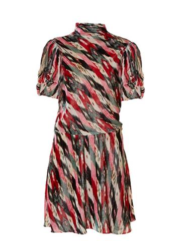 Isabel Marant Étoile Lazy Striped Abstract-print Velvet Dress