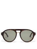 Matchesfashion.com Cartier Eyewear - D Frame Acetate Sunglasses - Mens - Brown