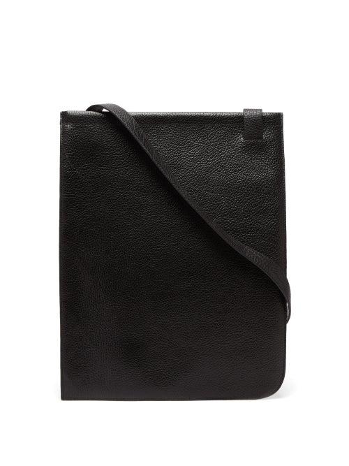 Matchesfashion.com Lemaire - Grained-leather Tote Bag - Mens - Black