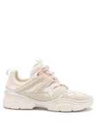 Isabel Marant - Kindsay Mesh And Suede Trainers - Womens - Grey White