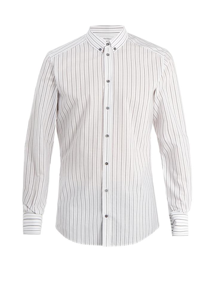 Dolce & Gabbana Striped Single-cuff Cotton-poplin Shirt