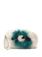 Anya Hindmarch Eyes Shearling-trimmed Fur Pouch