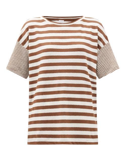 Matchesfashion.com Max Mara Leisure - Garbo T-shirt - Womens - Brown White