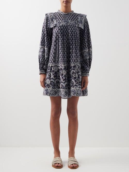Sea - Jasper Cotton-crepe Mini Dress - Womens - Black