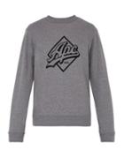 Matchesfashion.com A.p.c. - Sherman Logo Cotton Blend Sweatshirt - Mens - Dark Grey