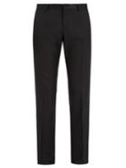 Dolce & Gabbana Satin-trimmed Slim-leg Wool-blend Trousers