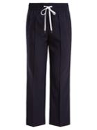 Miu Miu Mid-rise Cropped Wool-blend Trousers