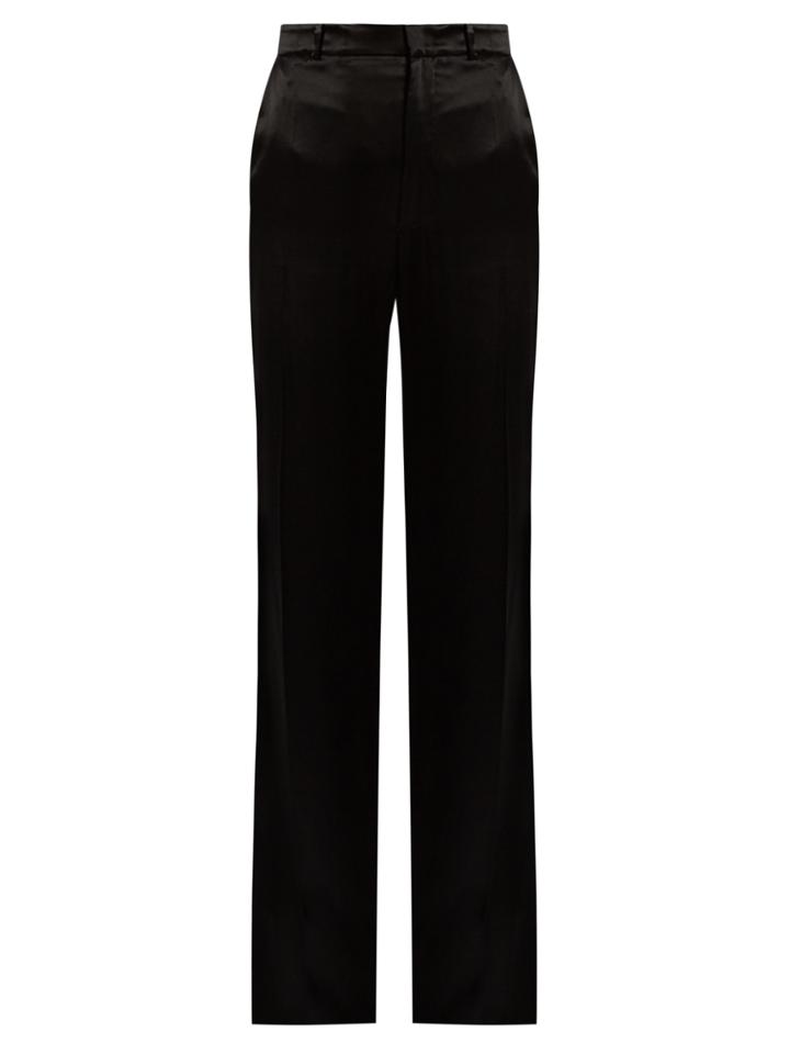 Joseph Fergus High-rise Straight-leg Satin Trousers