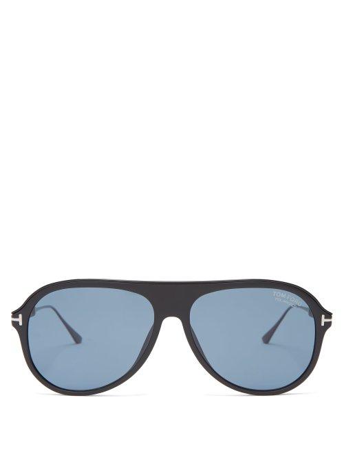 Matchesfashion.com Tom Ford Eyewear - Nicholai Acetate Sunglasses - Mens - Black