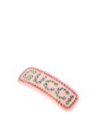 Matchesfashion.com Gucci - Crystal Logo Resin Hair Slide - Womens - Pink