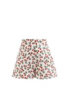 Muzungu Sisters - June Snail-print Linen Shorts - Womens - White Print