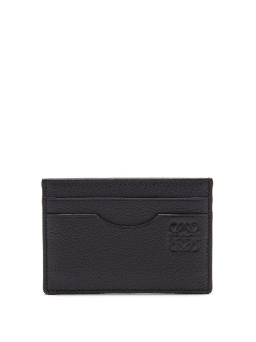 Matchesfashion.com Loewe - Anagram Leather Cardholder - Mens - Blue Multi