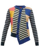 Matchesfashion.com Colville - Asymmetric Striped Wool Cardigan - Womens - Multi