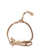 Balenciaga - Valentine Cursive-logo Bracelet - Womens - Gold