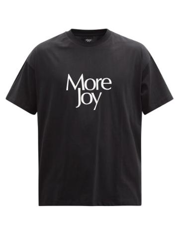 Mens Rtw More Joy By Christopher Kane - More Joy-print Cotton-jersey T-shirt - Mens - Black