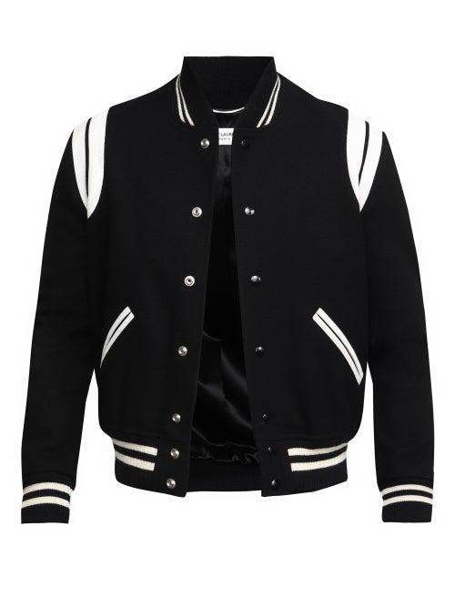 Mens Rtw Saint Laurent - Teddy Bomber Jacket - Mens - Black