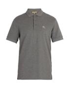 Matchesfashion.com Burberry - Oxford Cotton Piqu Polo Shirt - Mens - Grey