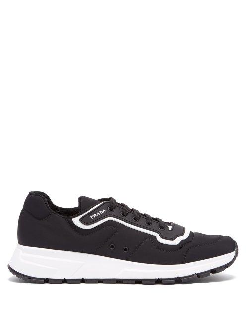 Matchesfashion.com Prada - Neoprene Low Top Trainers - Mens - Black White