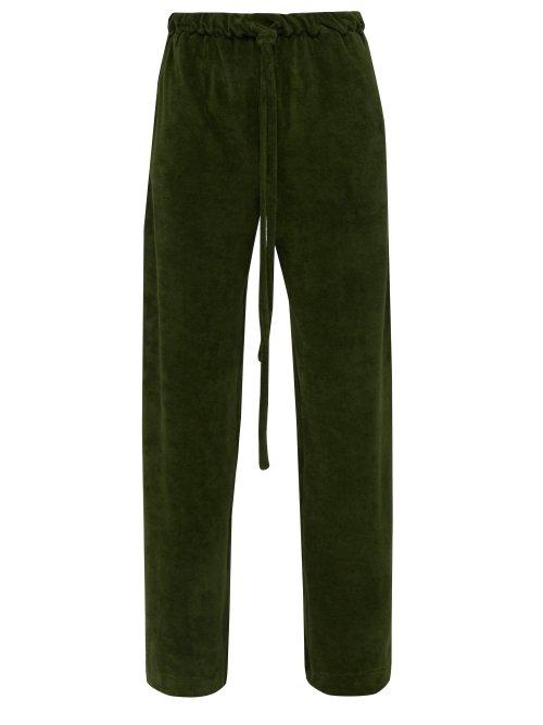 Matchesfashion.com Hecho - Cotton Blend Terry Trousers - Mens - Green