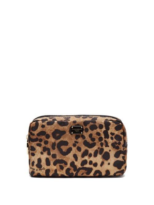 Matchesfashion.com Dolce & Gabbana - Leopard Print Cosmetics Case - Womens - Leopard