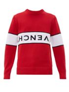Matchesfashion.com Givenchy - Reverse Logo Cotton Sweater - Mens - Red White