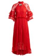 Dodo Bar Or Rossano Bow-embellished Floral-lace Dress