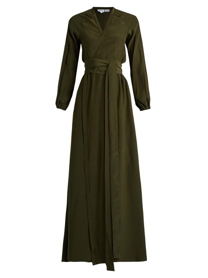 Rhode Resort Jagger Wrap-front Silk Maxi Dress