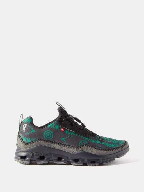 On - Cloudaway Printed Mesh Trainers - Mens - Black Green