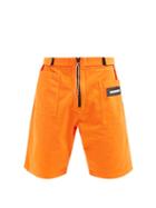Aries - Walking Cotton-twill Shorts - Mens - Orange