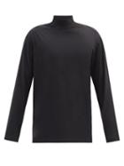 Matchesfashion.com Y-3 - Logo-print Cotton Long-sleeved T-shirt - Mens - Black