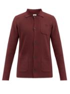 Matchesfashion.com Caruso - Patch-pocket Wool Cardigan - Mens - Burgundy