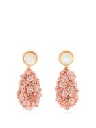 Matchesfashion.com Lizzie Fortunato - Roman Party Beaded Earrings - Womens - Pink