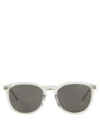 Saint Laurent Eyewear - Square Acetate Sunglasses - Mens - Clear