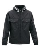 Matchesfashion.com Moncler - Reflective-stripe Technical Hooded Jacket - Mens - Black