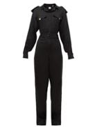 Matchesfashion.com Burberry - Catalina Mulberry-silk Jumpsuit - Womens - Black