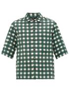 Matchesfashion.com Joseph - Osaac Check-print Poplin Shirt - Mens - Green Multi