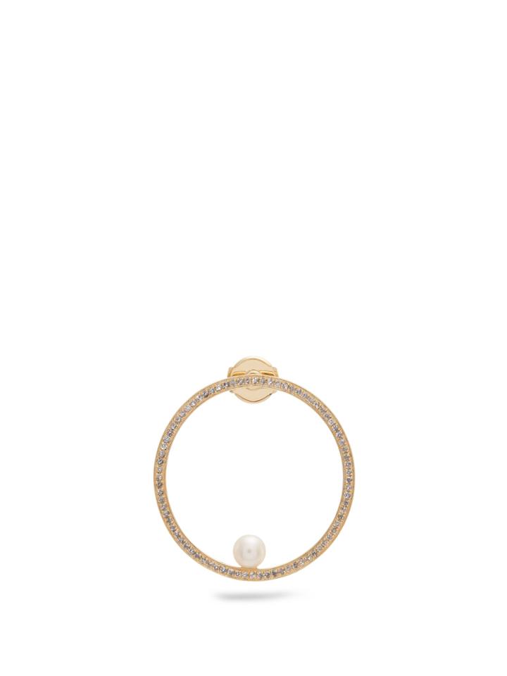 Anissa Kermiche Reine Diamond, Pearl & Yellow-gold Single Earring