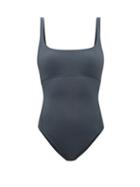 Matchesfashion.com Eres - Arnaque Square-neck Swimsuit - Womens - Grey