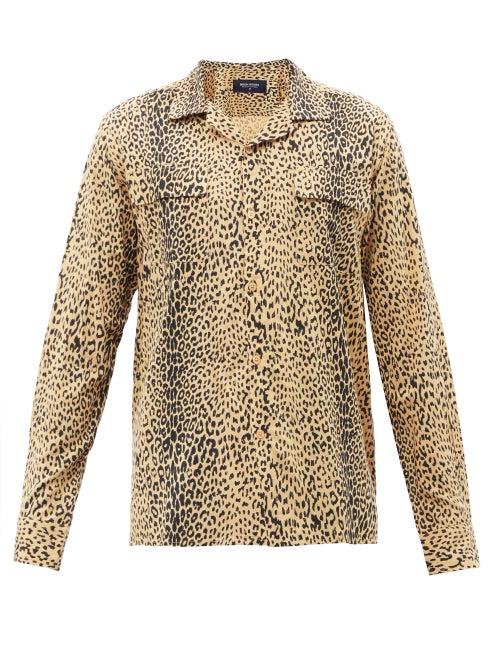 Noon Goons - Leopard-print Canvas Shirt - Mens - Brown