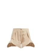 Matchesfashion.com Jw Anderson - Curved Hem Cotton Chino Shorts - Womens - Beige