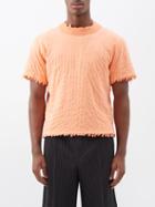 Craig Green - Reversible Frilled Cotton T-shirt - Mens - Peach