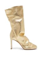 Matchesfashion.com Nicholas Kirkwood - D'arcy Metallic Leather Boots - Womens - Gold