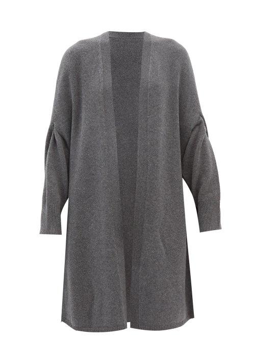 Joseph - Open-front Wool Cape - Womens - Dark Grey