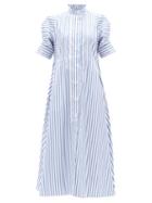 Thierry Colson - Venetia Mayfair Cotton-poplin Shirt Dress - Womens - Navy Stripe