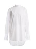 Summa Mandarin-collar Cotton-poplin Shirt
